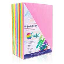 CYPNHojas de Colores Pastel LUX Pack c/1 000 Hojas 10 Colores Surtidos Tamaño CartaFashion - 1,000 Hojas - Ver 9