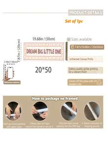 1pc Canvas Wall Art - "Good Old Days" Framed Print, "You Came Into This World, Life Is So Beautiful" Framed Print, Boy's Room Decor Framed "Love You To The Moon And Back" Banner Print, "Love You To The Moon And Back" Print Framed "Dream Big, Little One" Banner Print, "Dream Big, Little One" Print, Framed "Let's Play All Day" Baby Print – Framed Nursery Wall Art Perfect For Playroom Decor Nursery Decor Little One" Banner Print - Multicolor - View 20