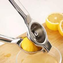 1pc Stainless Steel Manual Lemon Squeezer, Portable Fruit Juicer, Kitchen Tool - Multicolor - View 3