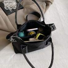 Tote Bag Mujer,Bolso tote con Correa Desmontable y Cremallera, bolsa de mano de moda, mini bolsas tote para mujer para viajes, compras, trabajo,40040266 - Teja - Ver 5