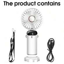 1pc Summer Handheld Fan, 5-Speed Quiet USB Rechargeable Portable Mini Electric Fan, Suitable For Indoor And Outdoor Use, Cartoon Student Design, Handheld Compact, Rechargeable Mini Fan, Mother's Day Gift,Outdoor,Garden,Travel Essentials,Portable Essentials,Beach Essentials,Graduation Season,Commencement,Graduation Ceremony,Graduation Gift,Graduation Present,Graduation Gift,Graduation Present,Congrats Grad,Congratulations Graduate,Valedictorian,Finish School,Graduation Party,Outdoor Essentials,Travel Portable,Hiking Essentials,Camping Essentials,Portable Tools,Summer Essentails,Summer Portable - Multicolor - View 4