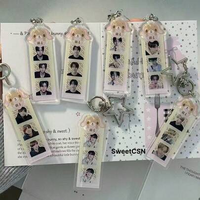 Llavero colgante adorable tricolor de la banda de K-pop ENHYPE/N, accesorio encantador para mochila, bolso, regalo de fans