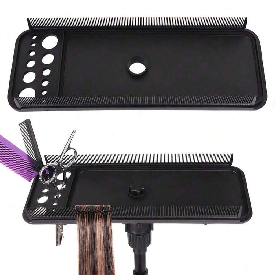 AliLeader Soporte y estante de peluquería profesional de doble cara para extensiones de cabello - Herramienta de trenzado con dientes seguros para uso en salón y hogar, ideal para mujeres (No incluye el soporte para peluca)