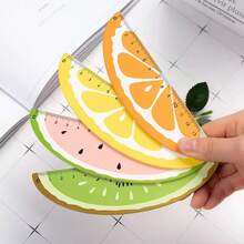 2/4pcs Random Color Korean Style Wooden Cartoon Faux Fruit Ruler, Student Stationery Office Supplies, Fun Math Ruler Drawing Ruler Stationery Back To School Prizes Gifts - Multicolor - View 2
