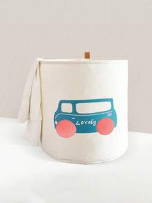 1个婴儿房帆布可折叠衣物收纳篮，带提手 - 奶牛图案收纳桶 - 可爱小巧，适合家庭儿童婴儿房整理收纳（图案方向随机） - 彩色 - 查看 13