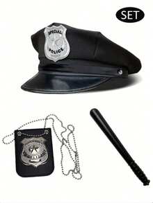 Men's Hat Set, Cap Set, Costume Cosplay Combination, Cosplay Cap, Badge, Combination, Cosplay Props, Cosplay For Daily Gathering, Party, Festival Activities, Costume Combination, Happy Rhythm