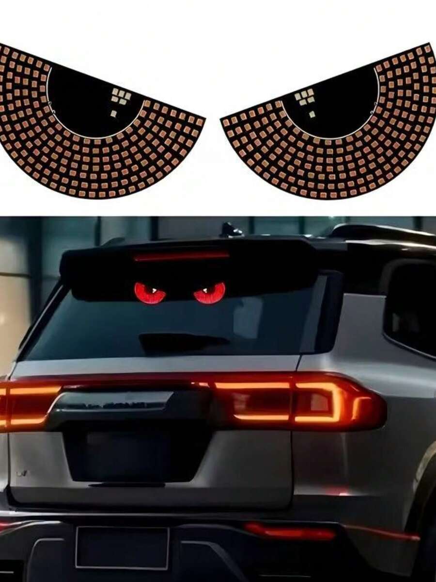 Decoración de Luz Ojo Diablo para Coche con LED, Luz Ambiente de Ojo Demoníaco Trasero para Camión, Alimentado por USB