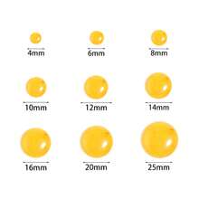 5-10pcs/Pack Natural Yellow Jade Cabochons, Multi-Size Gemstone Cabochons, Vintage Elegant Red Color, Handmade DIY Jewelry Embellishment, Suitable For Necklace, Ring, Bracelet, Jewelry Making - Topaz - View 7
