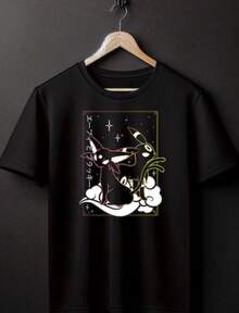 Espeon Umbreon Black Tee Perfect For A Present, Gift, Holiday, Birthday! - 黑色 - 查看 1