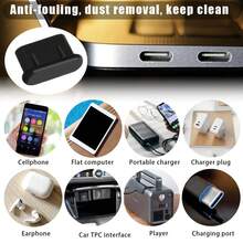 10pcs USB Dust Plug, Silicone Charging Port Protector, USB-C Plug Cover, Waterproof T-Type Charging Port Protector, Compatible With IPhone 15, Galaxy S21/S20/S22 Plus Ultra, Mate 30 And All Type-C Smartphones And Tablets
