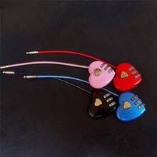 Multi-Functional Heart Lock Suitcase Luggage Travel Backpack Lock For School Gym Locker Sports Locker TSA Set Your Own Combination Luggage Lock TSA Approved Lock For Luggage Backpacks Gym Lockers Travel Essentials Portable For Dorm School Supplies For Travel Backpack Travel Bag Luggage Suitcase Travel Gear Gym Equipment - Black - View 6