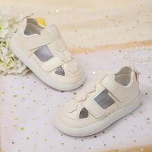 Toddler Girls' New Headband Sandals, Cute Floral Soft Bottom Baby Walking Shoes, Anti-Slip Anti-Kick Functional Sandals - Beige - View 5