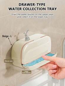 豪华壁挂式带盖皂碟，高级沥水皂架，防水ABS皂碟收纳架，适用于浴室、淋浴、旅行，简约皂碟，浴室配件，浴室收纳架（如果未指定尺寸或标明为S，则发送主图中所示的产品）。 - 彩色 - 查看 11