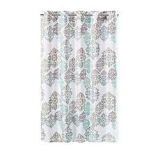 CYPNHookless Alessandra - Cortina de Ducha con Forro de Peva 71 x 74 Pulgadas Blanco Azul y caféFashion - Blanco azul y caf - Ver 9
