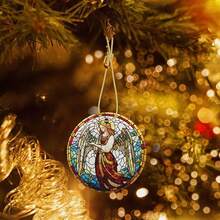 Angel Ceramic Christmas Hanging Ornament For Xmas Tree Wedding Holiday Party Home Decor - Angel - View 6