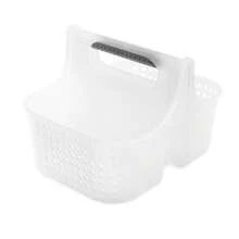 CYPNmadesmart - Bolsa de Ducha de Agarre Suave de 2 Compartimentos para organización de baño cubeta de Almacenamiento de plástico tamaño pequeño EscarchaFashion - 227443501 - Ver 4