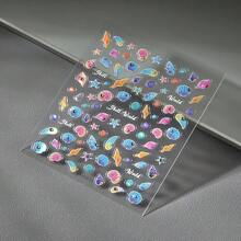 Summer Nail Art Stickers 5D Embossed Se--Adhesive Nail Stickers For Nail Art With Starfish Shell Design Nail Decals Conch Manicure Decorations For Women Artificial Nails Supplies - 風格8 - View 5