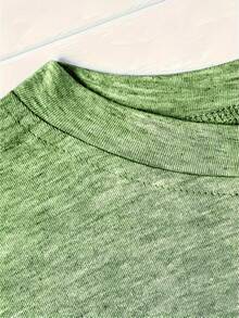 Women's Vintage 'FRI YAY!' Graphic T-Shirt - Teacher's Clothing, Casual Daily Top With Icon - Lightweight Stretchy Weekend Wear - Machine Washable Vintage Style, Fun Printed Shirt For Spring And Summer, Non-See-Through Material - 草綠色 - 查看 5