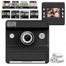 Máy ảnh kỹ thuật số in ảnh tức thì cho trẻ em - Máy ảnh selfie độ phân giải cao với nhiều bộ lọc, quay phim/ảnh 1080P, kèm 3 cuộn giấy in - Máy ảnh in ảnh di động tiện lợi cho du lịch, Ngày Valentine, Giáng sinh, Sinh nhật, Tiệc tùng - Món quà sáng tạo tuyệt vời nhất cho các cặp đôi, bạn bè và gia đình (Pin sạc 1300mAh) - Quà tặng tựu trường - màu đen - Xem 11
