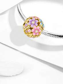 1pc 925 Sterling Silver 6 Beads Energy Stone Pendant, Suitable For Women Jewelry DIY Bracelet - Beads 2 - View 6