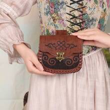 Thắt lưng da PU kiểu cổ điển thời Trung cổ, có thể dùng làm túi đeo hông hoặc ví đựng tiền xu, phù hợp với trang phục thời Phục hưng, các chợ theo chủ đề Viking, cosplay LARP, Halloween và các dịp khác, unisex. - màu nâu - Xem 13