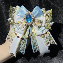 1pc Cute Decorative Bow Brooch, Handmade Pearl Chain DIY Finished Product, Otaku Idol Fan Cheering Stick, Cosplay Outfit Accessory, Lolita Bag Decoration - Multicolor - View 27