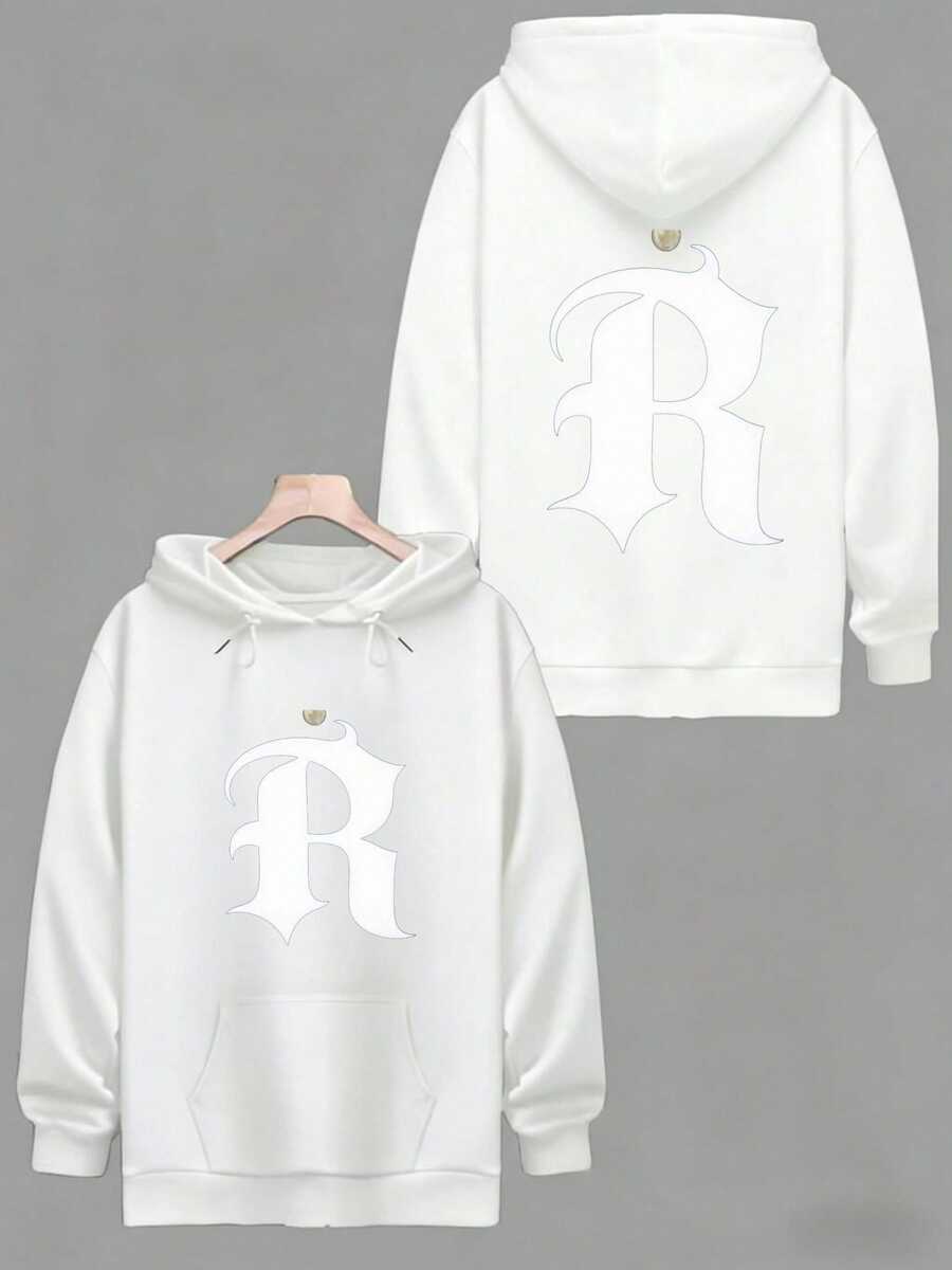 Sudadera con capucha para hombres EYZT - Blanco - Ver 1