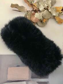 1pc Faux Rabbit Fur Headband, Fluffy Furry Headband, Topless Hat, Retro Wide-Brim Warm Fuzzy Headband, Hair Hoop, Suitable For Spring And Autumn - As Shown - View 9