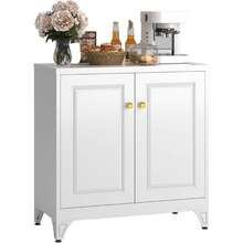 Coffee Bar Cabinet,Kitchen Storage Cabinet,White Buffet Cabinet With Storage And Adjustable Shelf,Sideboard Buffet Cabinets For Living Room - 白色 - 查看 4