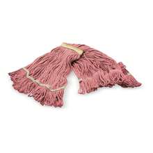 Flo-Pac Acrylic Mop Head, Loop-Ended, Narrow Band With 1" Yellow Band For Organized Cleaning, Small, - As Picture 596 - View 3