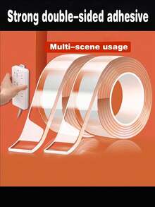1pc Reusable, Washable, Powerful Nano Double-Sided Adhesive Tape - Strong Bonding For Home & Office Use - Multicolor - View 1