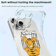 El gato , feliz y escarbando. Esta elegante funda es compatible con iPhone 17, 16, 15, 14 Pro Max, 13, 12, 11, XR y XS Plus. Fabricada en TPU flexible, resistente a golpes y arañazos, ofrece una excelente protección contra caídas y un agarre cómodo. Es un regalo ideal para familiares, amigos y seres queridos, y una opción perfecta para festivales. - transparente - Ver 5