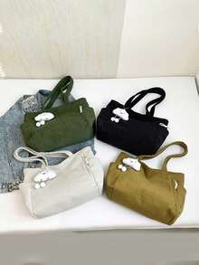 Customizable Personalized Name Women's Shoulder Tote Bag, 20256New Autumn/Winter Series Fashion Handbag Tote Bag, Large Capacity Lightweight Foldable Shoulder Bag, Classic Daily Fashion Shoulder Bag, Suitable For Commuting, Shopping, School, Vacation, Travel, As Birthday Gift, Holiday Gift For Mother, Sister, Friend, Girlfriend - Multicolor - View 10