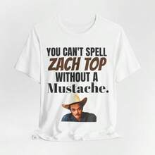County Music Star Zach Top Funny Humor T-Shirt, Retro Loose-Fit T-Shirt - White 17 - View 7