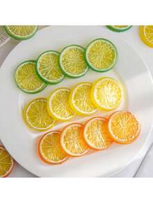 20pcs Artificial Plastic Lemon Slices, Suitable For Spring Wedding, Mother's Day, Valentine's Day, Vase Decor, Also For Home Dining, Bedroom Decor, Holiday Birthday Party, Outdoor Garden Decor - Color Mixing - View 7