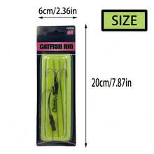 1个重型单钩，1个三钩，防咬PE管（淡水夜钓）鲶鱼钓具套装 - B - 查看 7