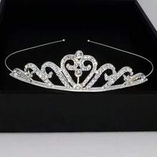 1pc Elegant Rhinestone Bridal Hair Accessory, Suitable For Wedding - Silver - View 4