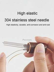 1pc Home Stainless Steel Coffee Powder Needle Cloth Powder Blender Concentrated Coffee Powder Stirring Needle DIY Tool, Coffee Maker Mini Accessories Tool Needle - Multicolor - View 9