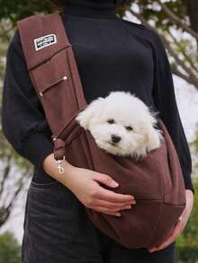 Large Capacity Portable Dog Carrier Bag, Warm Winter Pet Shoulder Bag, Thick Insulated Pet Carrier - Multicolor - View 19