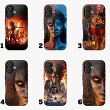Conjunto de Fundas para Teléfono  3 Fuego y Ceniza. Funda de ciencia ficción con diseño elegante de Na'vi y océano para. Regalo Estético Futurista Protector, Compatible con 17, 16, 15, 14, 13, 12, 11 Pro Max 0 - Diseño 6 - Ver 3