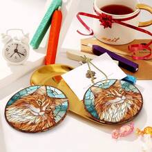 Cat Ceramic Christmas Hanging Ornament For Xmas Tree Wedding Holiday Party Home Decor - 貓 - 查看 6