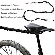 CYPNTOPINCN Cuerda de Remolque para Bicicleta Cuerda Elástica Elástica de Aleación de Nailon Cuerda de Tracción Portátil para Bicicleta de Montaña Correa de Tracción Elástica para Ciclismo NegroFashion - 219747190 - Ver 4