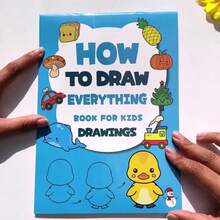 Livre de dessin créatif étape par étape de plus de 200 pages Papier durable, fournitures d'art pour apprendre à dessiner, livre d'activités éducatives pour développer la créativité et les compétences motrices, cadeau pour les amateurs d'art, Pâques, Noël, anniversaire - Multicolore - Voir 11