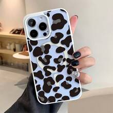 1 Piece, Leopard Print Pattern, Simple And Stylish Phone Case, Magnetic Structure. It Is Suitable For IPhone 11/12/13/14/15/17/Air/Pro/Plus/Pro Max, As Well As Galaxy S22/223/S84/S25/Ultra/FE/EDGE And Other Models. It Supports Wireless Charging. It Is An Excellent Gift For Friends And Can Also Be Used For Special Occasions Such As Christmas, New Year, Valentine's Day, Etc. - White - View 2