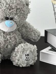 灰色小熊毛绒玩具 - 迷你伙伴，随时准备开启趣味冒险 - 适合所有年龄段的儿童、幼儿、成人和家庭，毛绒玩具，送给男孩女孩的礼物，灰色小熊毛绒玩具，毛绒动物，毛绒玩具，儿童礼物，柔软舒适的棕色泰迪熊毛绒玩具，是孩子们的理想之选 - 灰色 - 查看 2