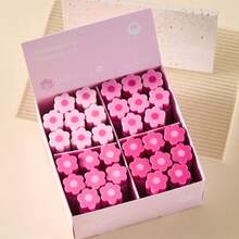 A Pack Of 10 Gradient PVC Flower Erasers School Supplies Jelly Erasers Wipe Into Strips Without Leaving Traces For Art Back-To-School Student Prizes - Multicolor - View 7