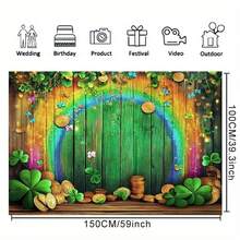 Happy Saint Patrick's Day Photography Background - Irish Clover Photo Background - Saint Patrick's Day Background - Decorative Vinyl Suitable For Saint Patrick's Day Theme Parties - Multicolor - View 14