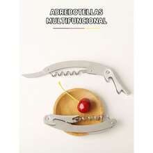 Abrebotellas de Acero Inoxidable Resistente - con Mecanismo de Palanca, Agarre Antideslizante para Vino, Cerveza, Refresco, Champán - Acabado Metálico Elegante - Perfecto para Hogar, Bar,, Cocina - Regalo para Fiestas, Graduació, Mudanza - Fácil de Limpiar y Duradero - Estilo uno - Ver 13