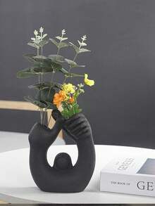 Kreative Daumen hoch Design Vase, Menschlicher Körper Blumenarrangement Vase, Hochwertige Anmutung, leicht luxuriöse Blumendekoration, einfaches Design Vase Dekoration, Zuhause Flur Weinschrank, TV-Schrank, Arbeitszimmer, Büro Schreibtisch Dekoration - Verschiedenfarbig - Übersicht 3