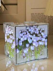 1套20朵郁金香花，手工DIY创意迷你夜灯，3D立体花卉氛围灯，优雅桌面装饰，贴心礼物，客厅家居装饰，婚礼装饰，情人节礼物 - 彩色 - 查看 14